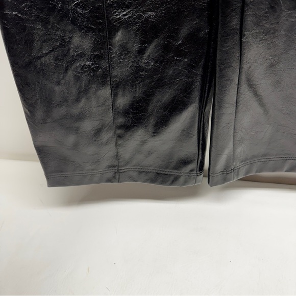 Free people faux leather pants size 0 wide leg high rise - Picture 7 of 14